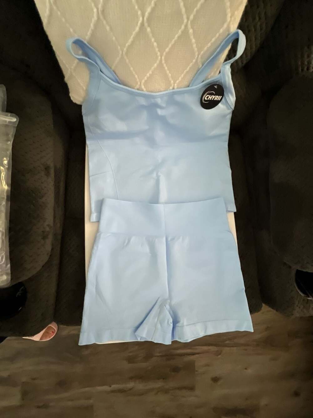 Chyrii Two Piece Seamless Workout Set Blue